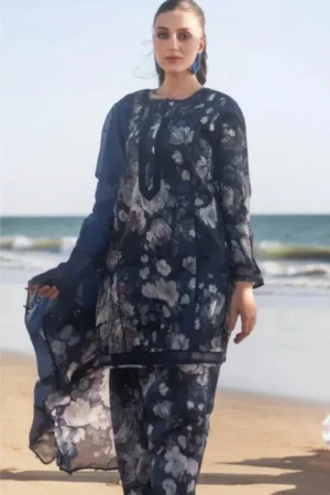 Baroque Luxury Khaddar Printed Unstitched 3 Piece Suits