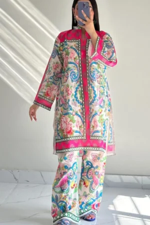 Exclusive Shamooz Silk Unstitched 3PC Printed Dress 2026