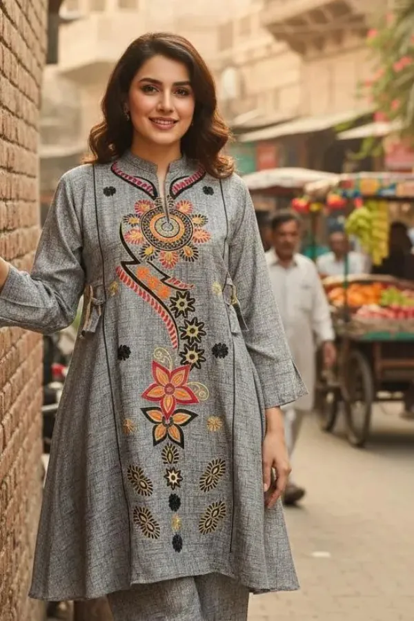 Printed khaddar 2 piece suit grey (1) Printed khaddar 2 piece suit grey (1)