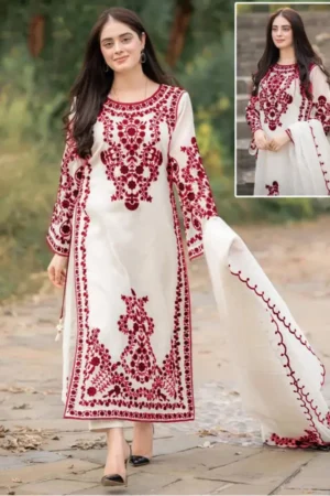 White-Snow-Organza-maroon-3-Piece-Suits (1)