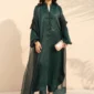 Zamurrad – Teal Green Velvet Silk Suit 4
