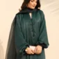 Zamurrad – Teal Green Velvet Silk Suit 4