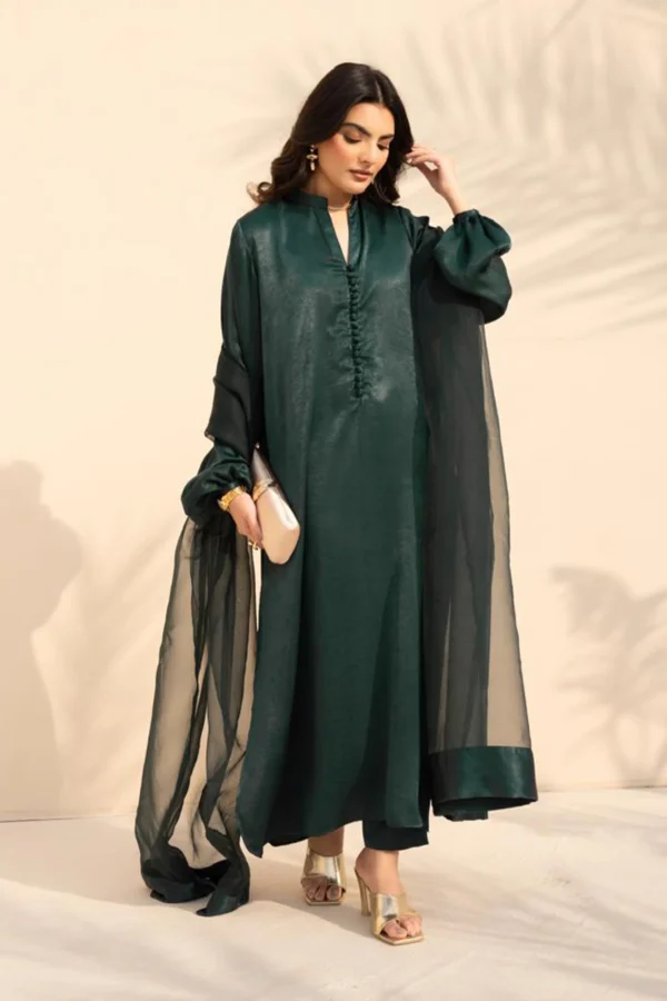 Zamurrad – Teal Green Velvet Silk Suit 3 Zamurrad – Teal Green Velvet Silk Suit 4