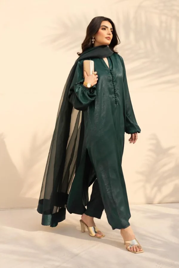 Zamurrad – Teal Green Velvet Silk Suit Zamurrad – Teal Green Velvet Silk Suit 4