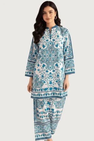 2 Pcs Women's Stitched Swiss Lawn Printed - Rosa Lifestyle Hub