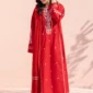 Nayab – Fresh Red Embroidered Cotton 3-Piece Suit 3