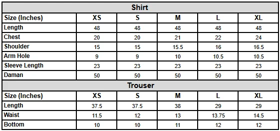 Solana Size Chart