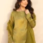 Zenia – Chartreuse Velvet Silk Hand-Embellished Suit