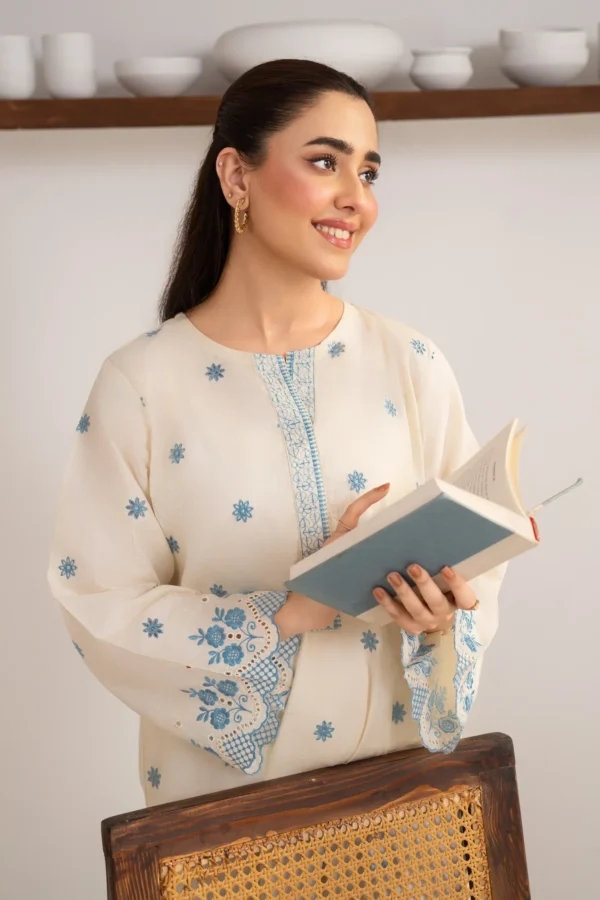 Ersa Ivory Embroidered 3 Piece Suit Ersa Ivory Embroidered 3 Piece Suit